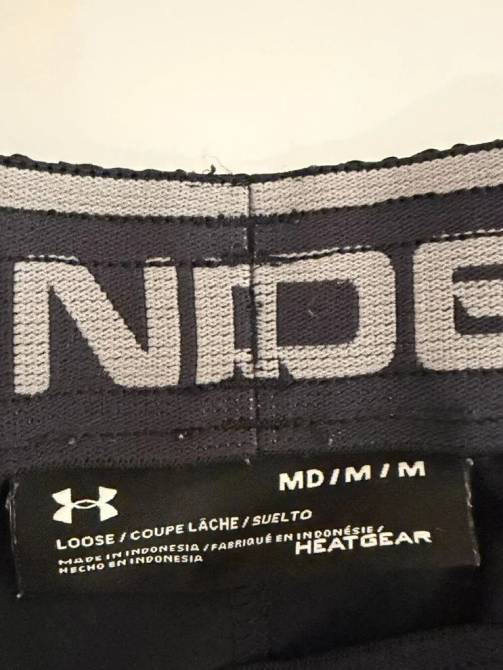 Under Armour Woven Graphic Emboss Shorts HeatGear Men's Medium Black Excellent**